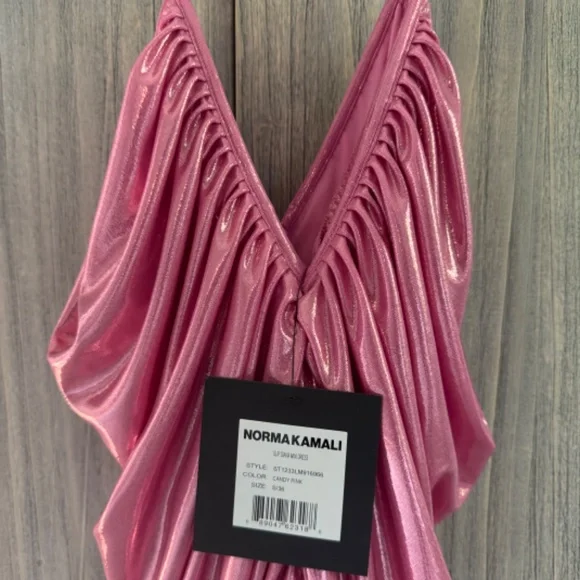 NORMA KAMALI Diana Slip mini Dress in Candy Pink - Picture 2 of 5